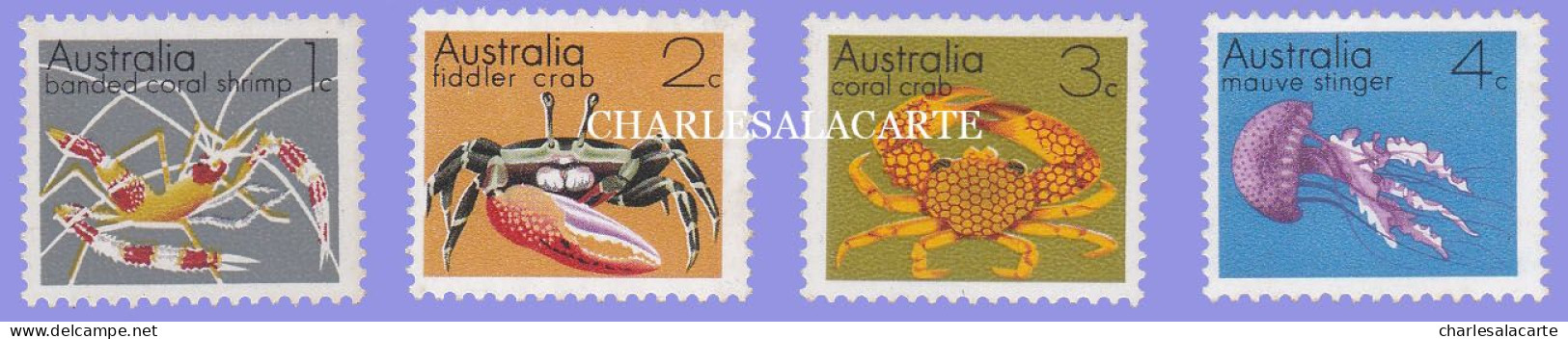 AUSTRALIA 1973  MARINE LIFE   S.G. 545-548  U.M. N.S.C. - Mint Stamps