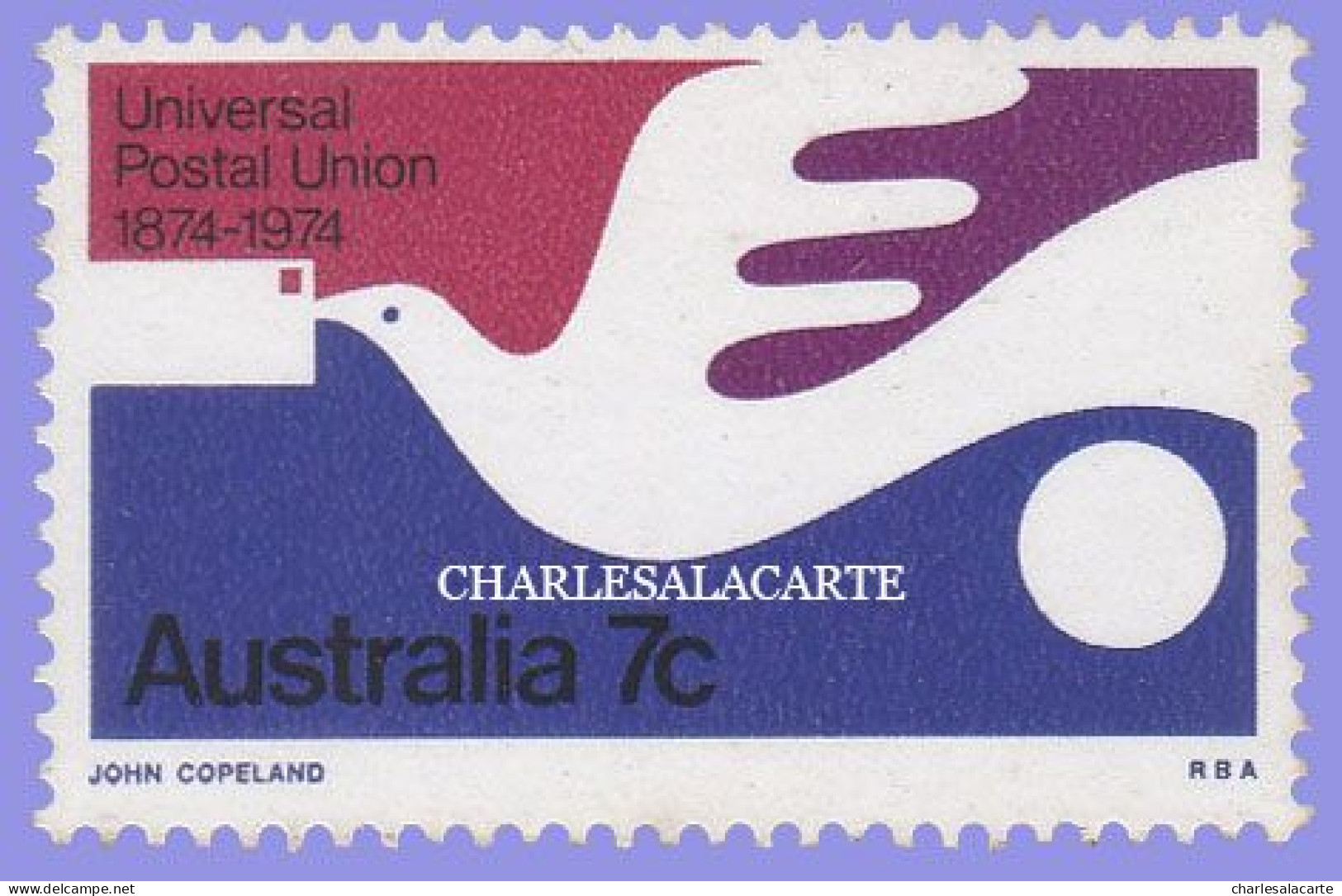 AUSTRALIA 1974  CENTENARY U.P.U. 7c. P. 14½ X 14  S.G. 576a  U.M. N.S.C. - Neufs