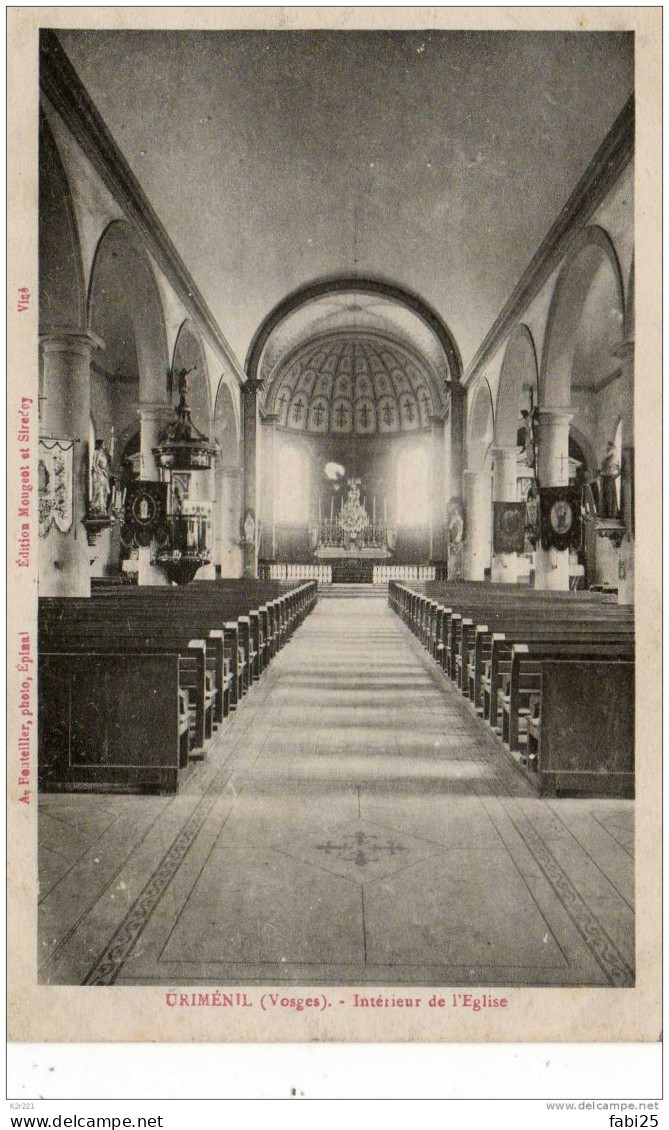 URIMENIL Intérieur  De L'église - Urimenil