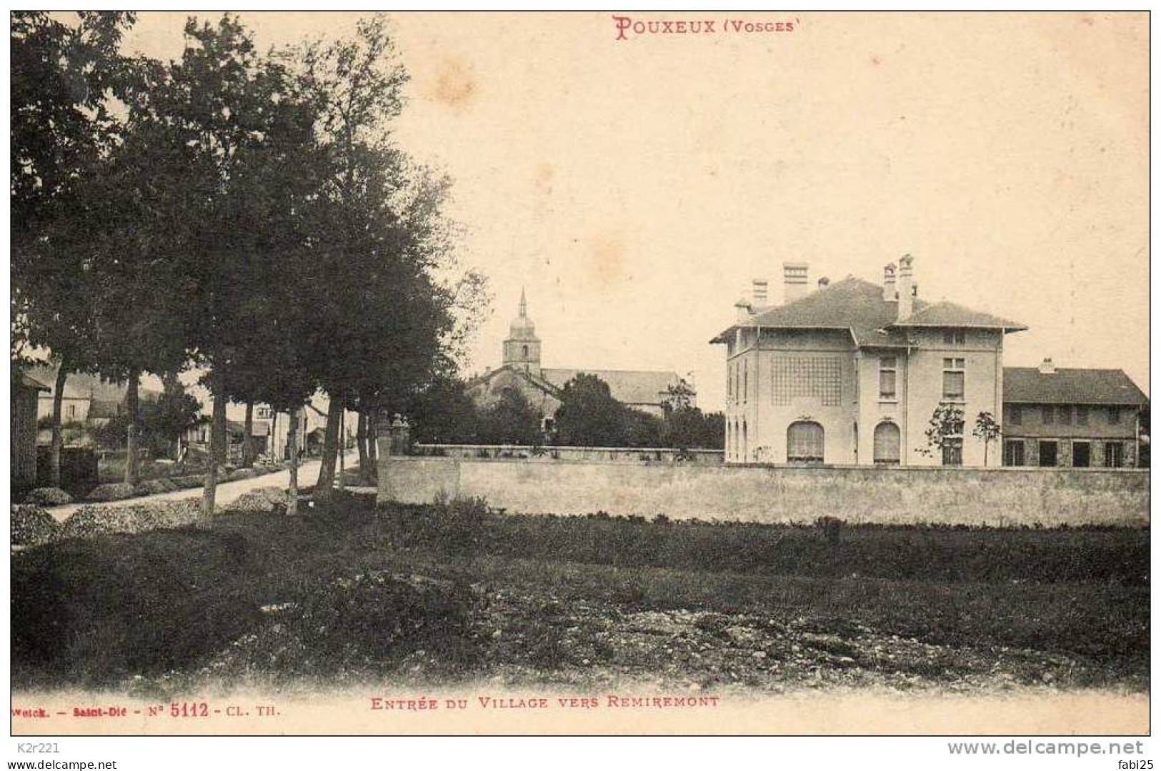 POUXEUX Entrée Du Village Vers Remiremont - Pouxeux Eloyes