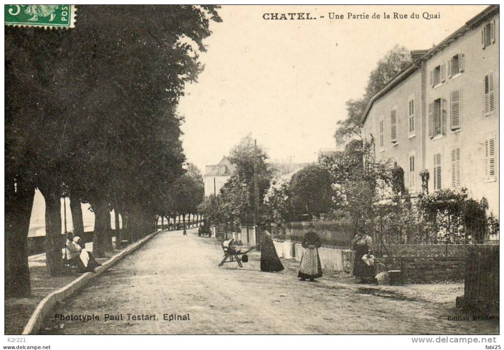 CHATEL SUR MOSELLE UNE PARTIE DE LA RUE DU QUAI - Chatel Sur Moselle