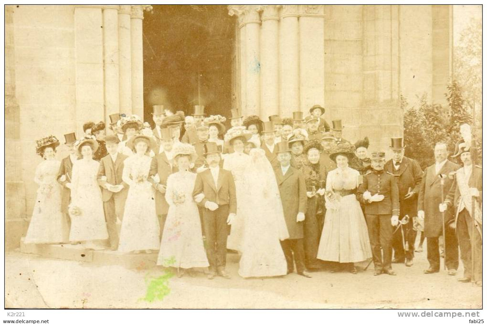 NOMEXY CARTE PHOTO RARE MARIAGE DEVANT L EGLISE - Nomexy