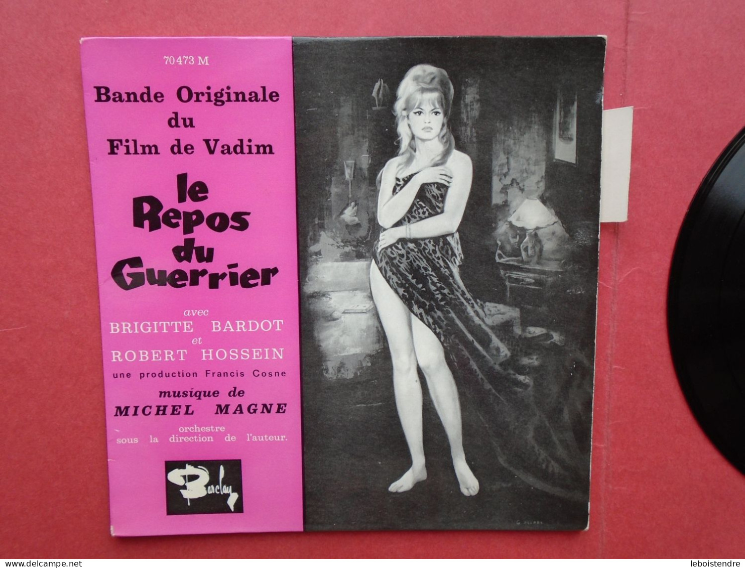 VINYLE 45T 7" LE REPOS DU GUERRIER 70473 LANGUETTE BIEM BANDE ORIGINALE DU FILM DE VADIM MICHEL MAGNE BRIGITTE BARDOT - Soundtracks, Film Music