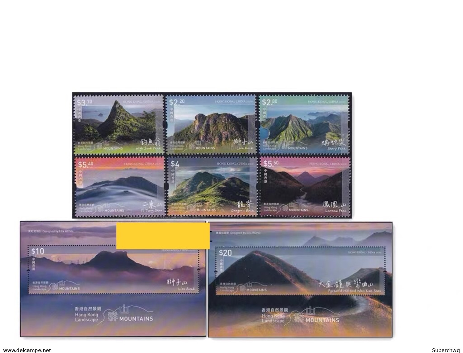 China 2023 Hong Kong Stamp, Hong Kong Natural Landscape - Mountains,MNH 6v+2 MS - Unused Stamps