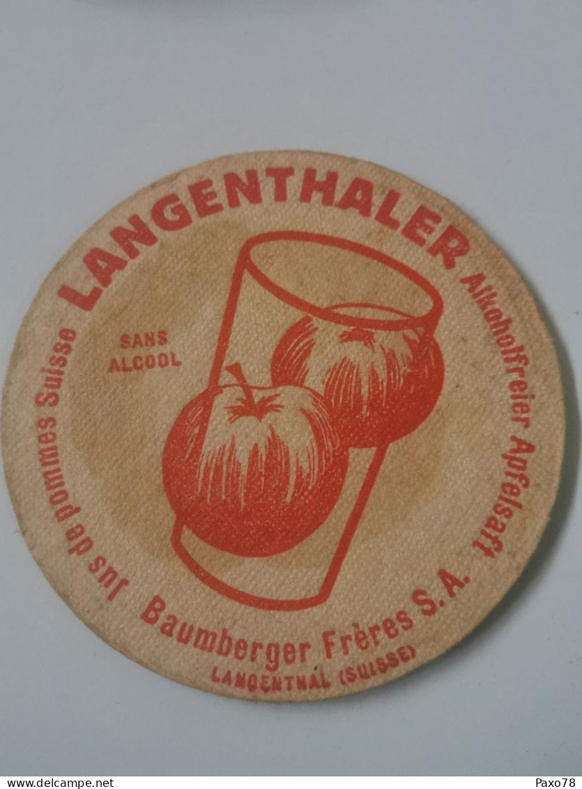 Sous-Bock, Jus De Pomme, Baumberger Frères, Lanqenthal Suisse - Beer Mats