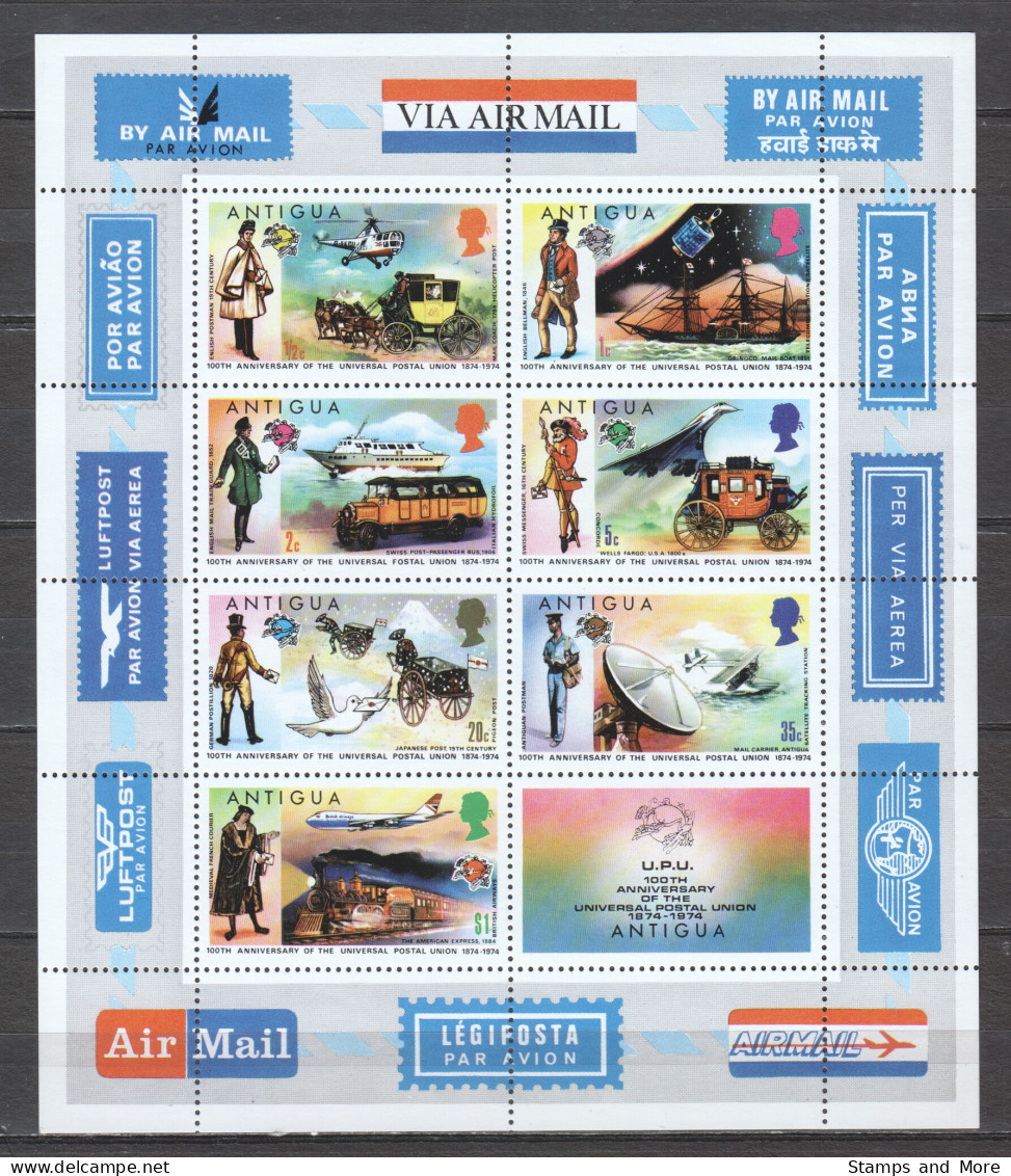 Antigua 1974 Mi Block 13 MNH 100 YEARS UPU  - UPU (Union Postale Universelle)