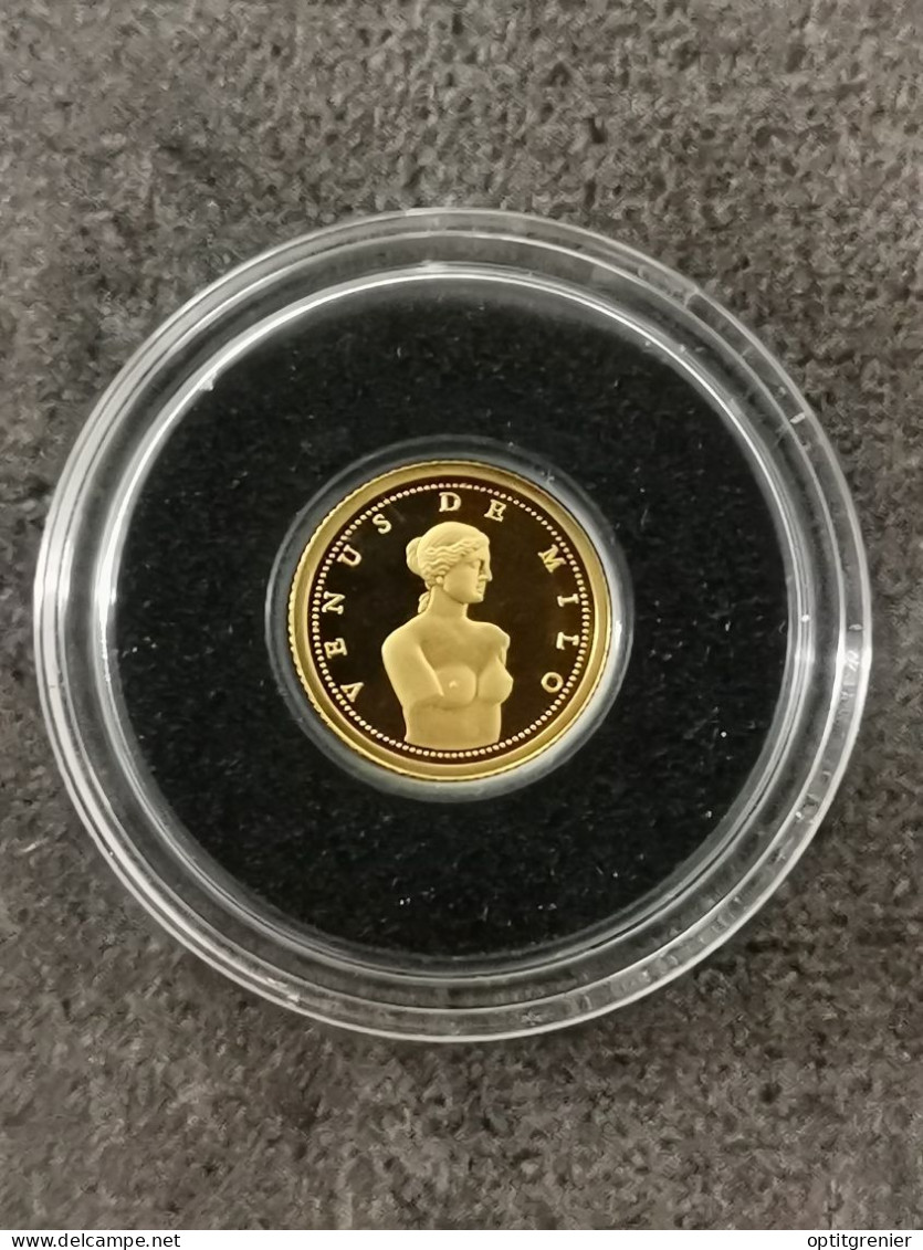 1 DINER OR 2008 BE LA VENUS DE MILO ANDORRE / GOLD / 0.5g Or 999 - Andorre