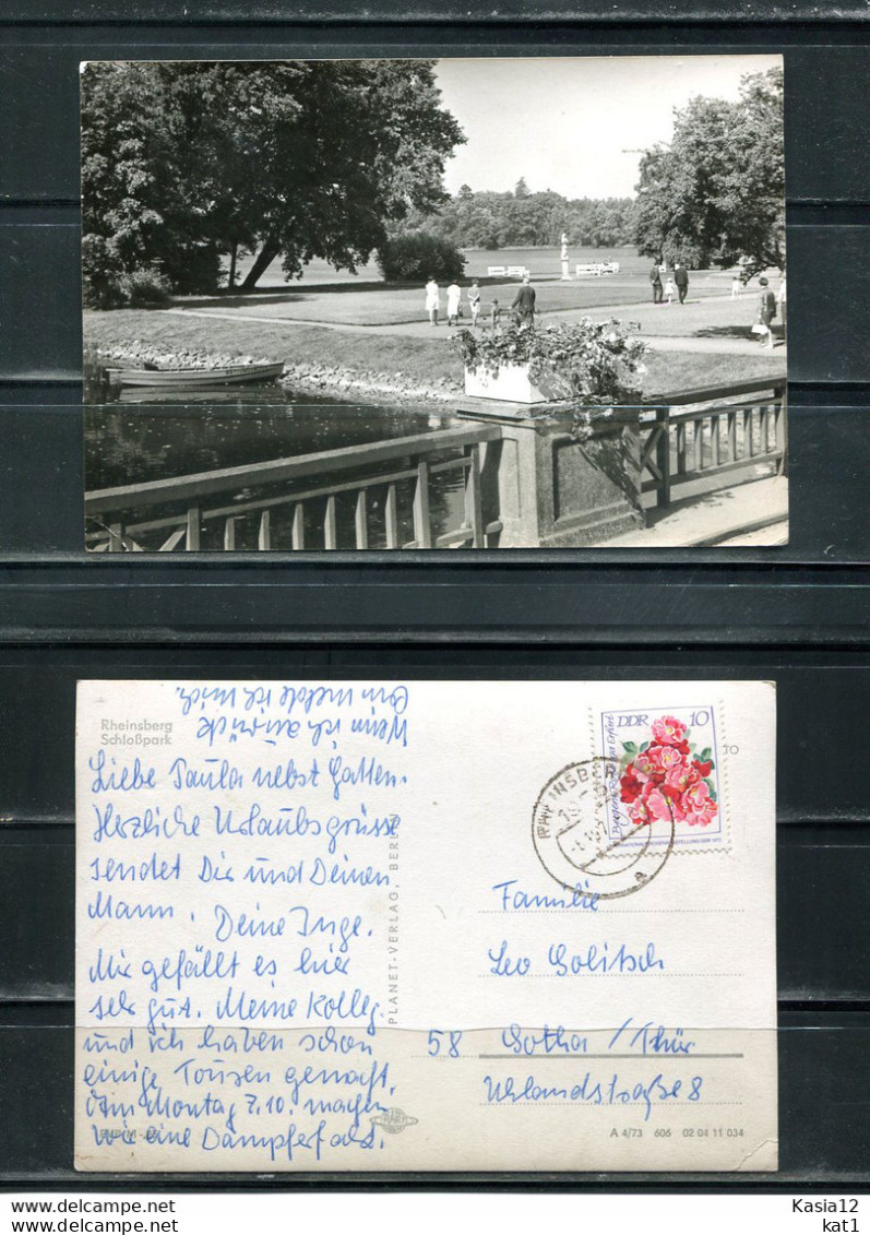 K15525)Ansichtskarte: Rheinsberg, Schlosspark, Gelaufen 1972 - Rheinsberg