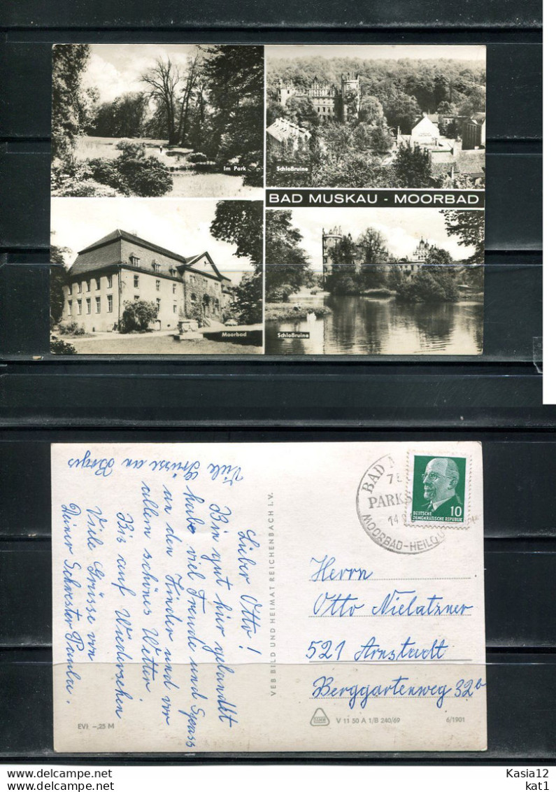 K15678)Ansichtskarte: Bad Muskau, Mehrbildkarte, Gelaufen 1972 - Bad Muskau