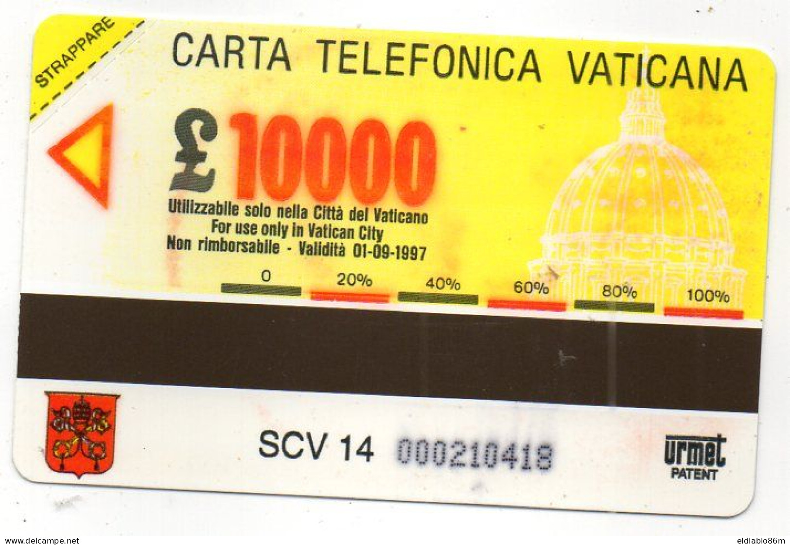 VATICAN - MAGNETIC CARD - SCV14 - CENTENARIO DELLA RADIO - MICROFONO MARCONI - MINT - Vatican