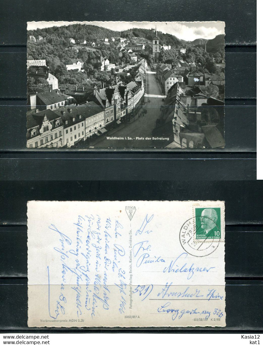 K15809)Ansichtskarte: Waldheim, Platz Der Befreiung, Gelaufen 1966 - Waldheim