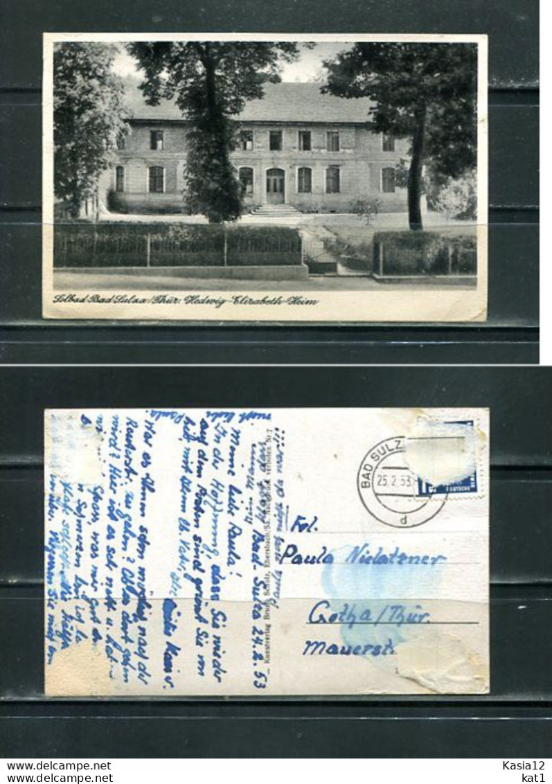 K15844)Ansichtskarte: Bad Sulza, Hedwig-Elsiabeth-Heim, Gelaufen 1953 - Bad Sulza