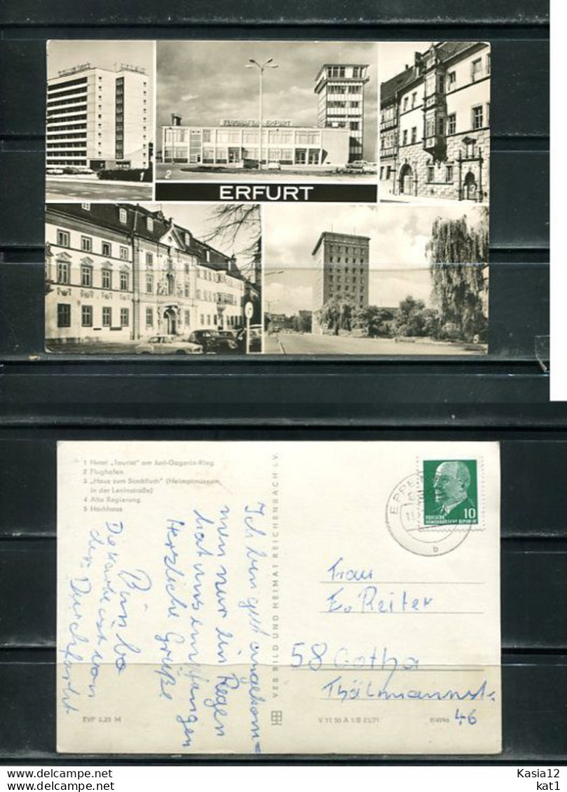 K15871)Ansichtskarte: Erfurt, Mehrbildkarte, Gelaufen 1972 - Erfurt