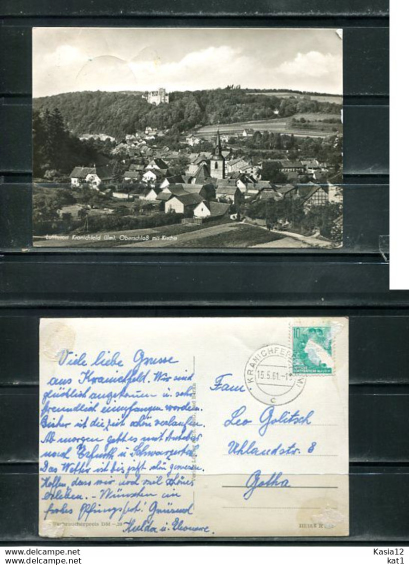 K15921)Ansichtskarte: Kranichfeld, Totale, Gelaufen 1961 - Kranichfeld