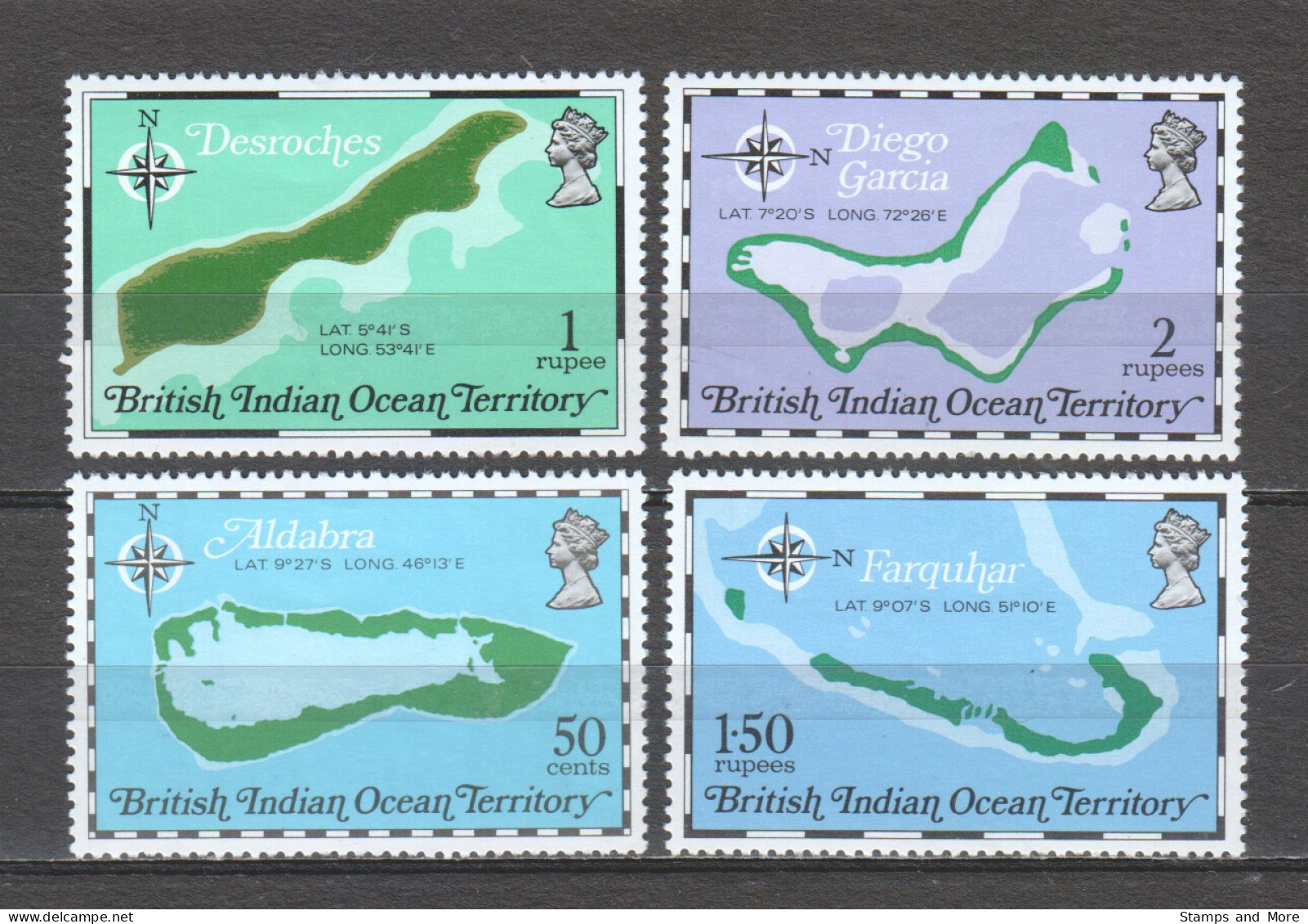 British Indian Ocean Territory BIOT 1975 Mi 82-85 MNH ISLANDS  - Territoire Britannique De L'Océan Indien