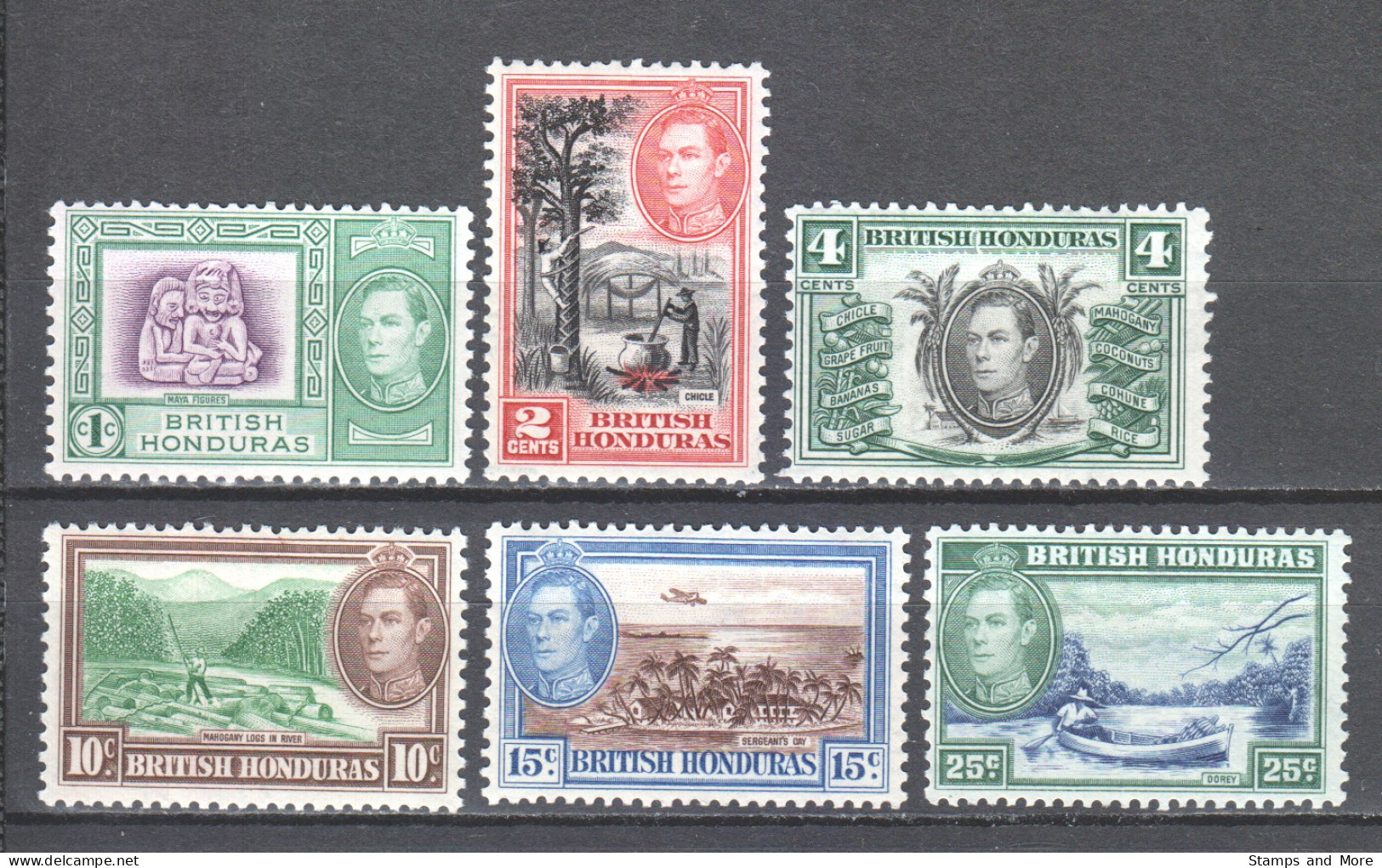 British Honduras 1938 Mi 112-113A-115-117-118-119 MLH  - British Honduras (...-1970)