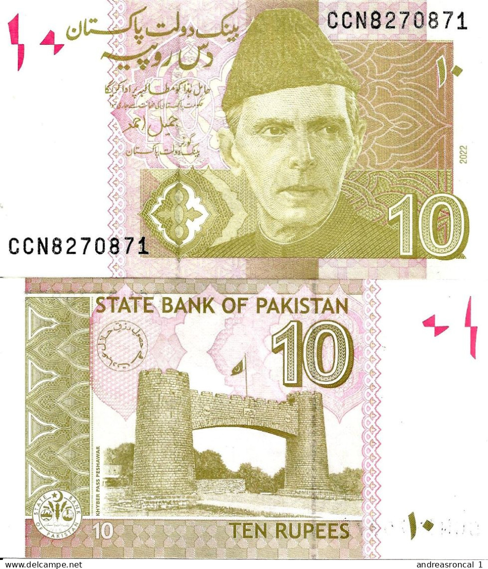 Pakistan 10 Rupees 2022 P-45q(2) UNC - Pakistán