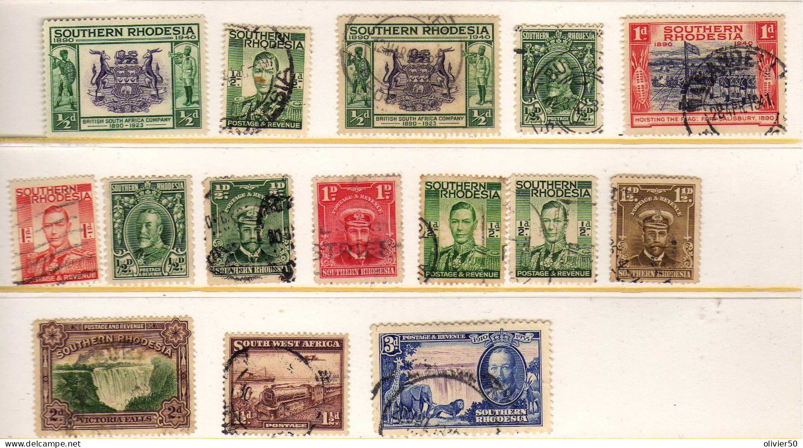 Rhodesie Du Sud - George V - George VI Oblit - Southern Rhodesia (...-1964)