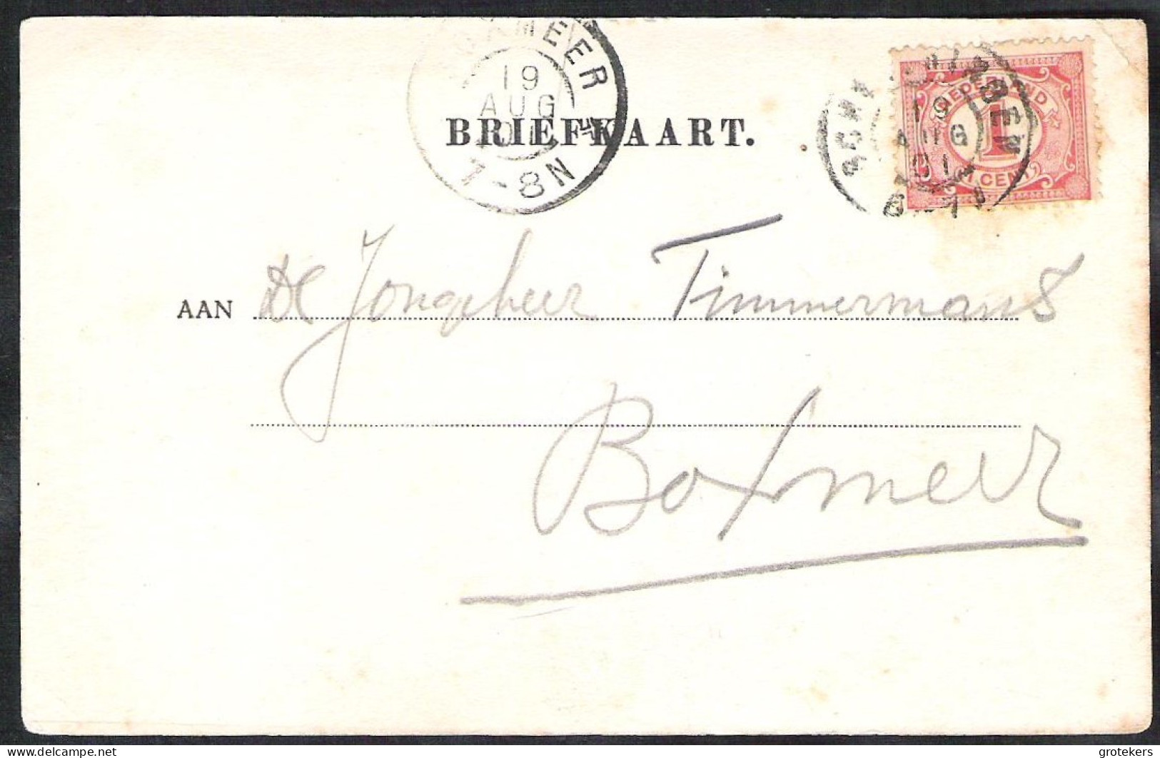 SCHEVENINGEN Wandelhoofd Koningin Wilhelmina 1901 Ed: H. Fuld, Scheveningen 8522 > Boxmeer - Scheveningen