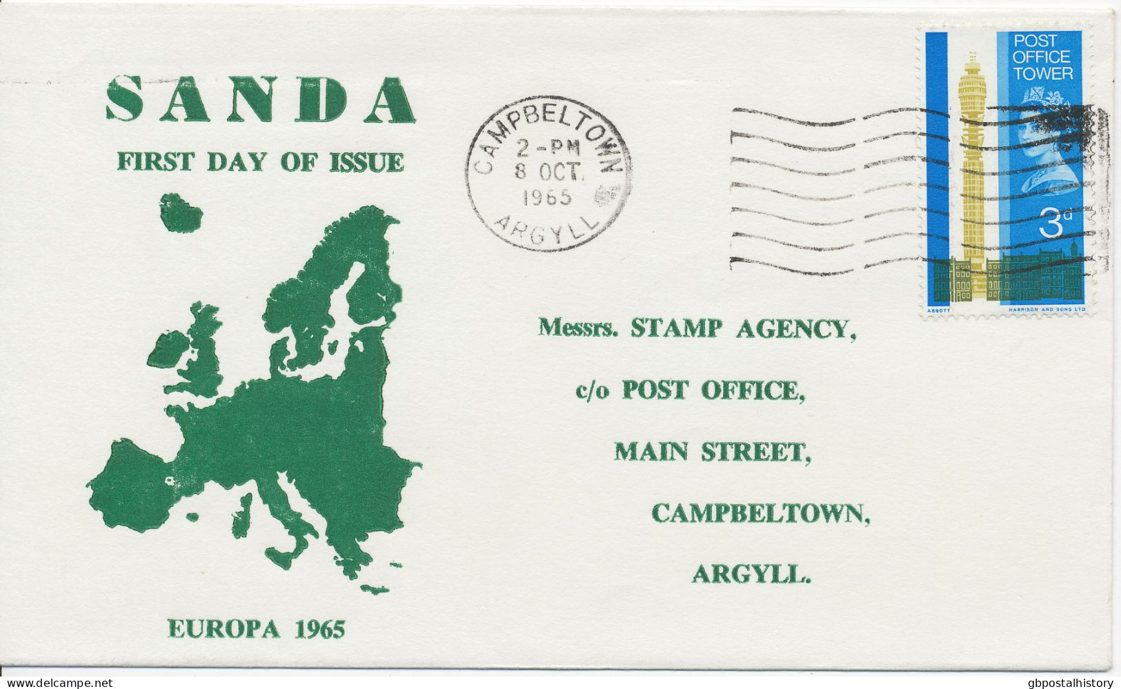 GB SANDA ISLAND COLLECTION 1962/6, 7 Different EUROPA-FDC's In Superb Condition, Extremely Rare - Briefe U. Dokumente