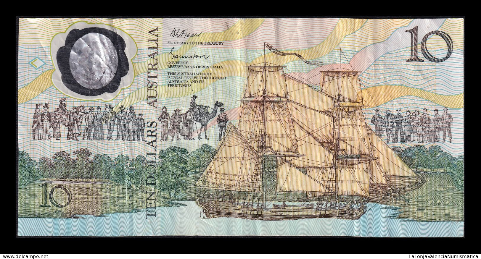 Australia 10 Dollars Commemorative 1988 Pick 49b Polymer Mbc Vf - 1988 (10$ Billetes De Polímero)