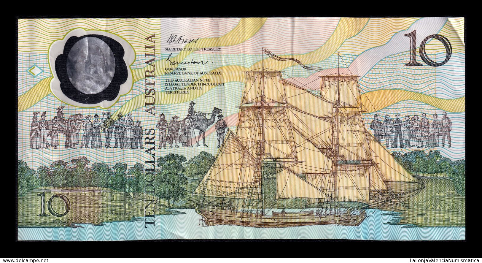 Australia 10 Dollars Commemorative 1988 Pick 49b Polymer Mbc Vf - 1988 (10$ Billetes De Polímero)