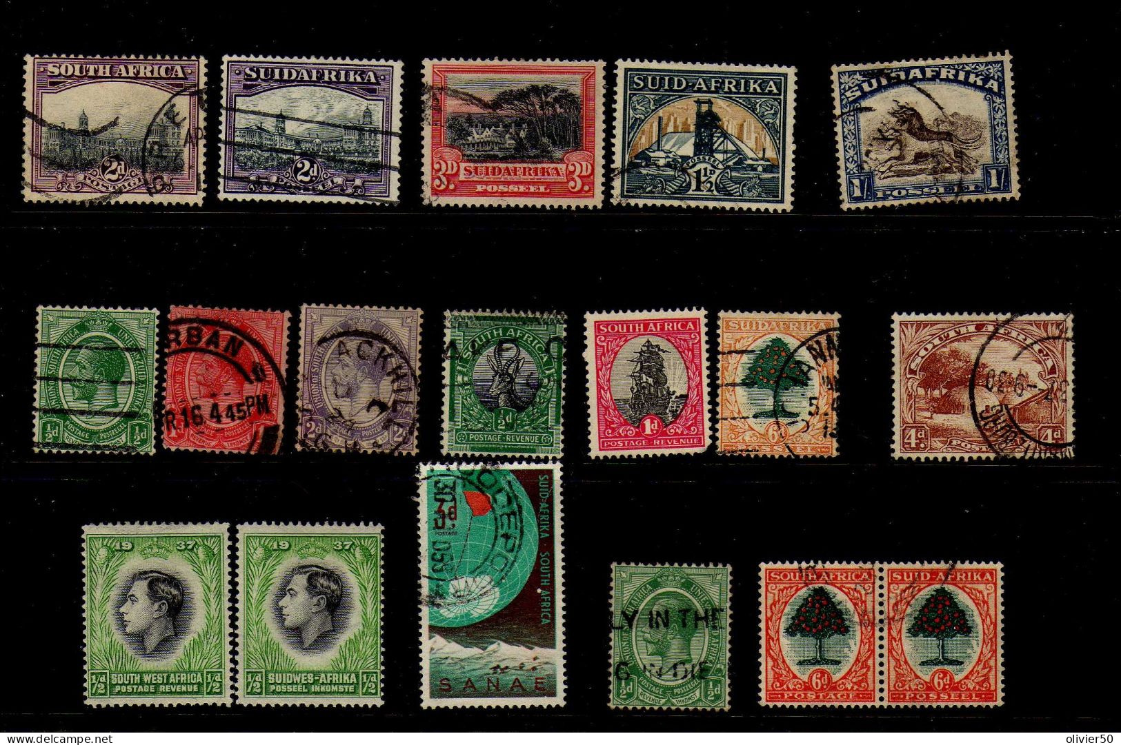 Afrique Du Sud - George V - George VI - Oblit - Used Stamps