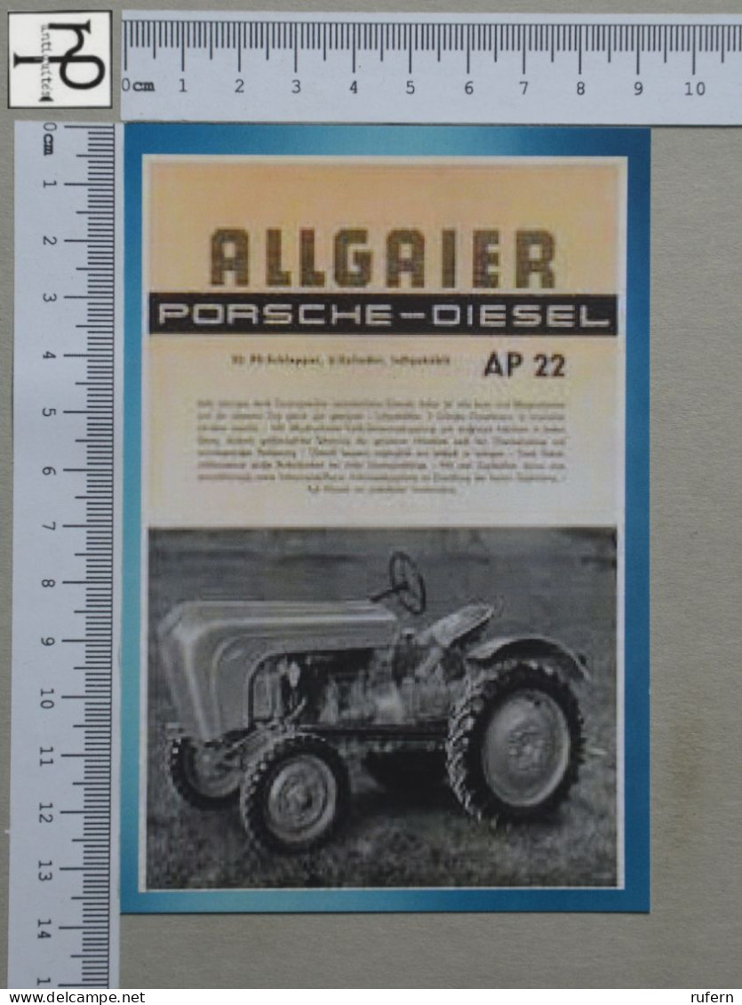 POSTCARD  - ALLGAIER - TRATOR - 2 SCANS  - (Nº57636) - Tracteurs