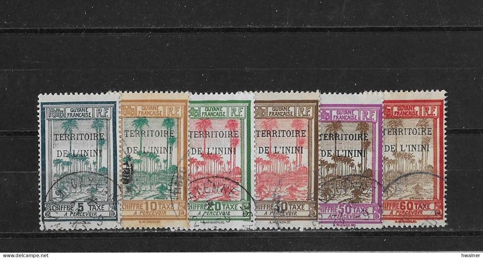 Inini Yv. Taxes 1 - 6 O. - Used Stamps