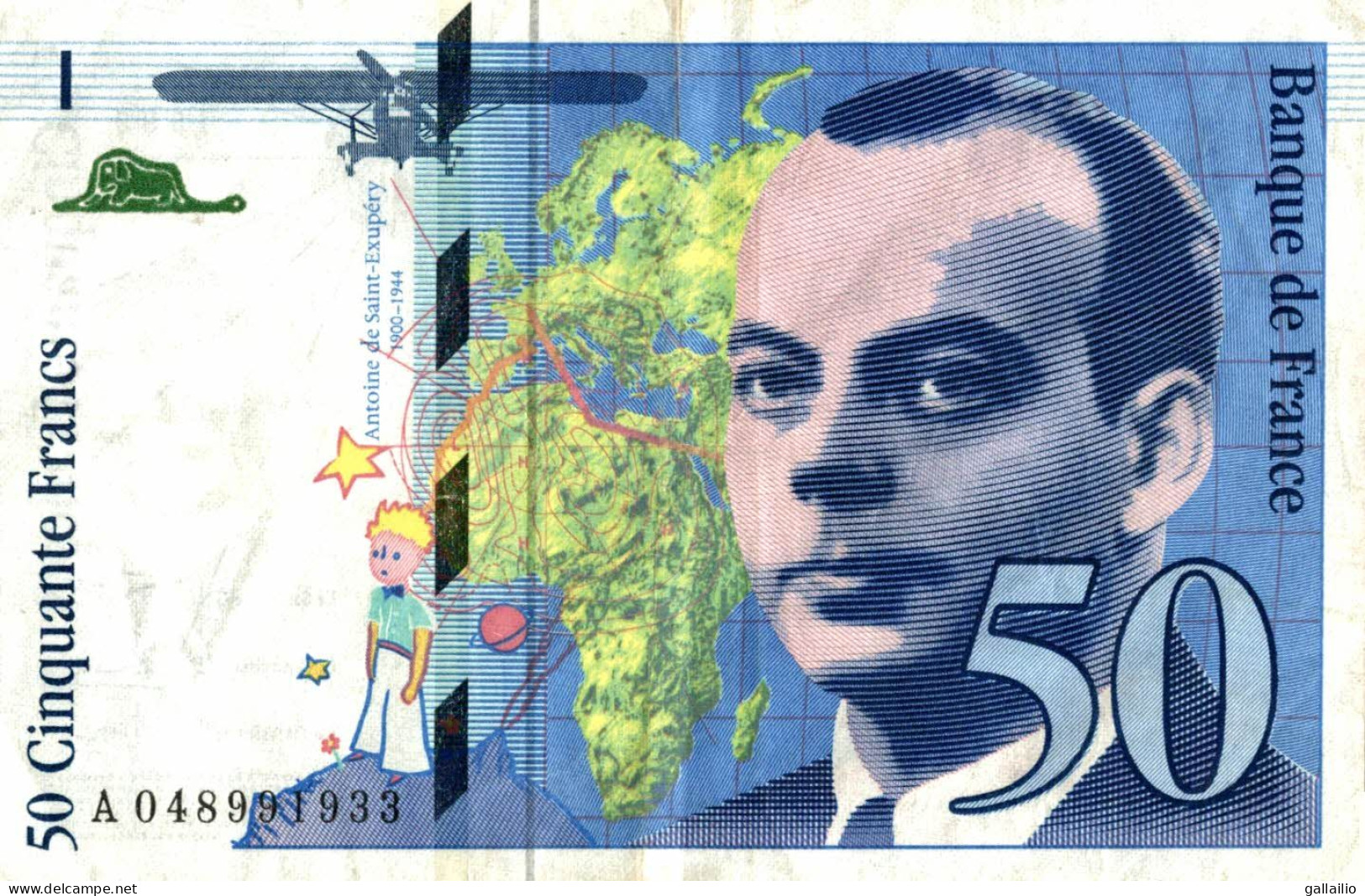 BILLET 50 FRANCS ST EXUPERY DE 1999 - 50 F 1992-1999 ''St Exupéry''