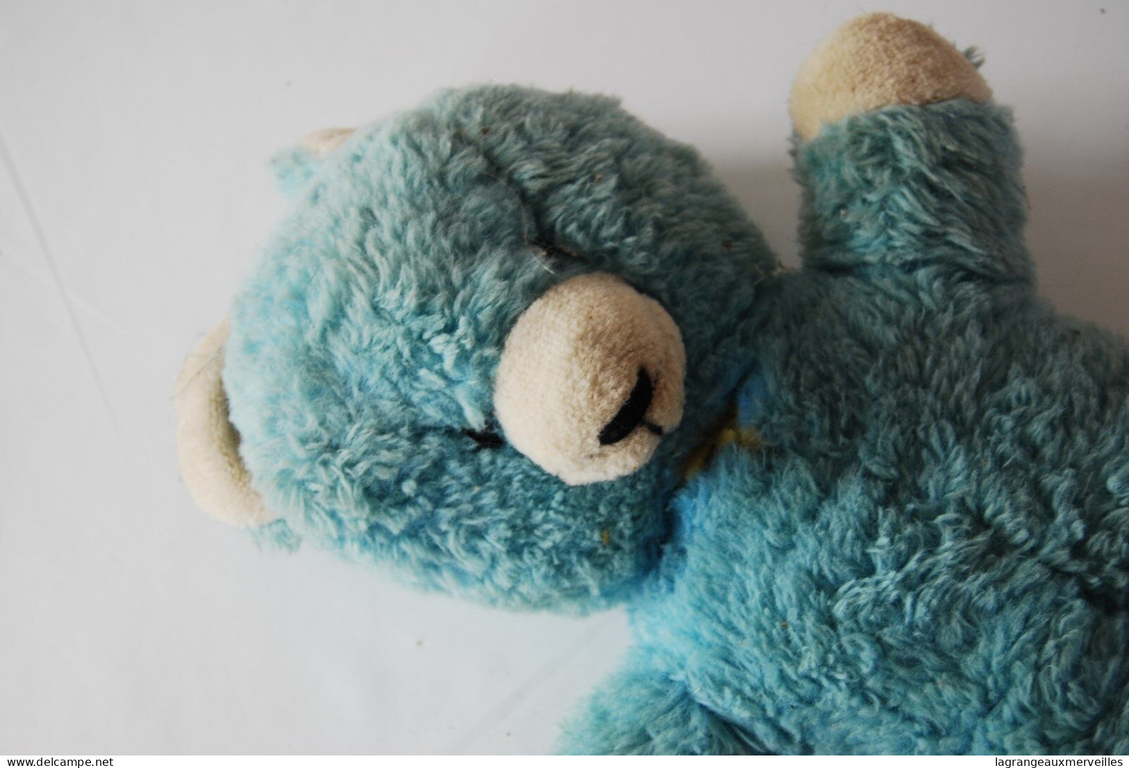 E1 Ancien Jouet - Nounours - Teddy Bleu - Vintage - Plüschtiere