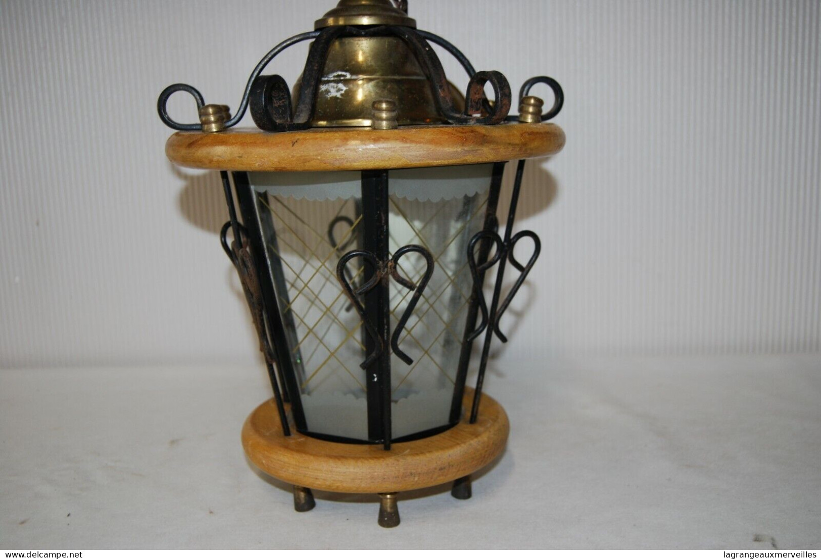 E1 Ancien luminaire 1970 1980 vintage art deco