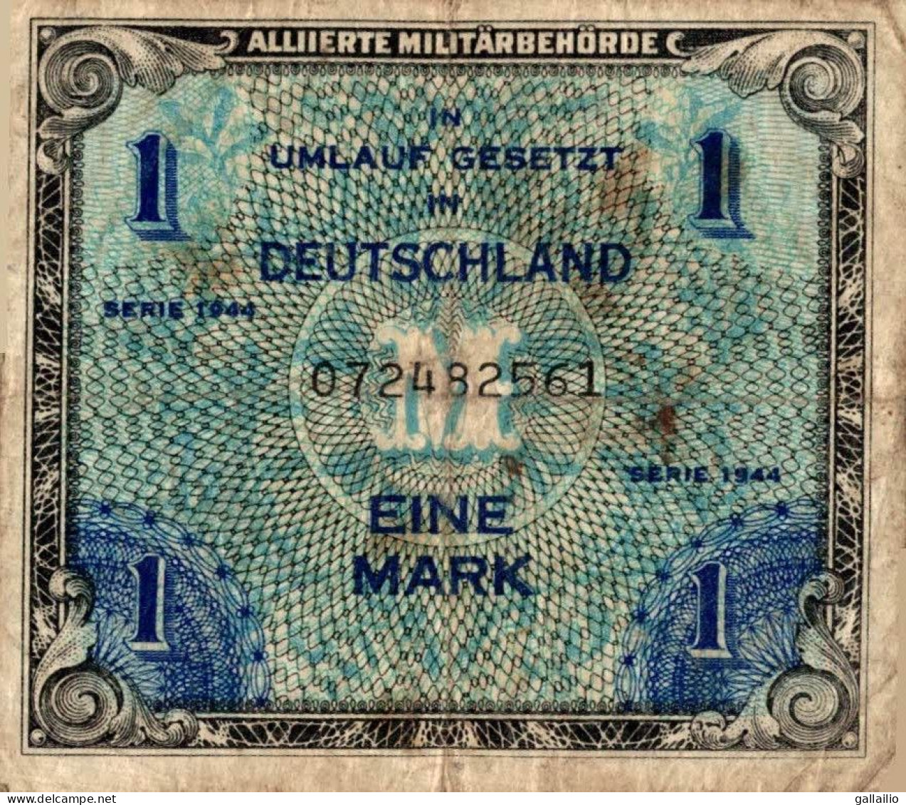 BILLET ALLEMAGNE 1 MARK SERIE 1944 - Other & Unclassified