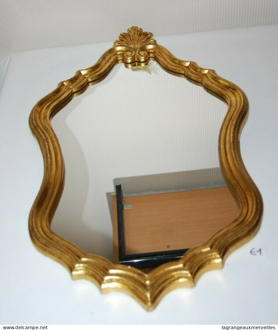 E1 Ancien Miroir Doré - France - H 65cm 1970 1980 - Espejos