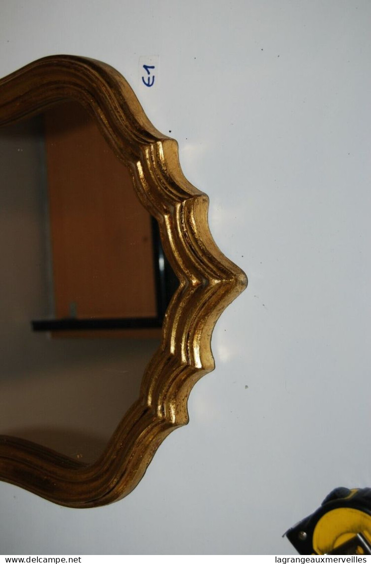 E1 Ancien Miroir Doré - France - H 65cm 1970 1980 - Spiegel