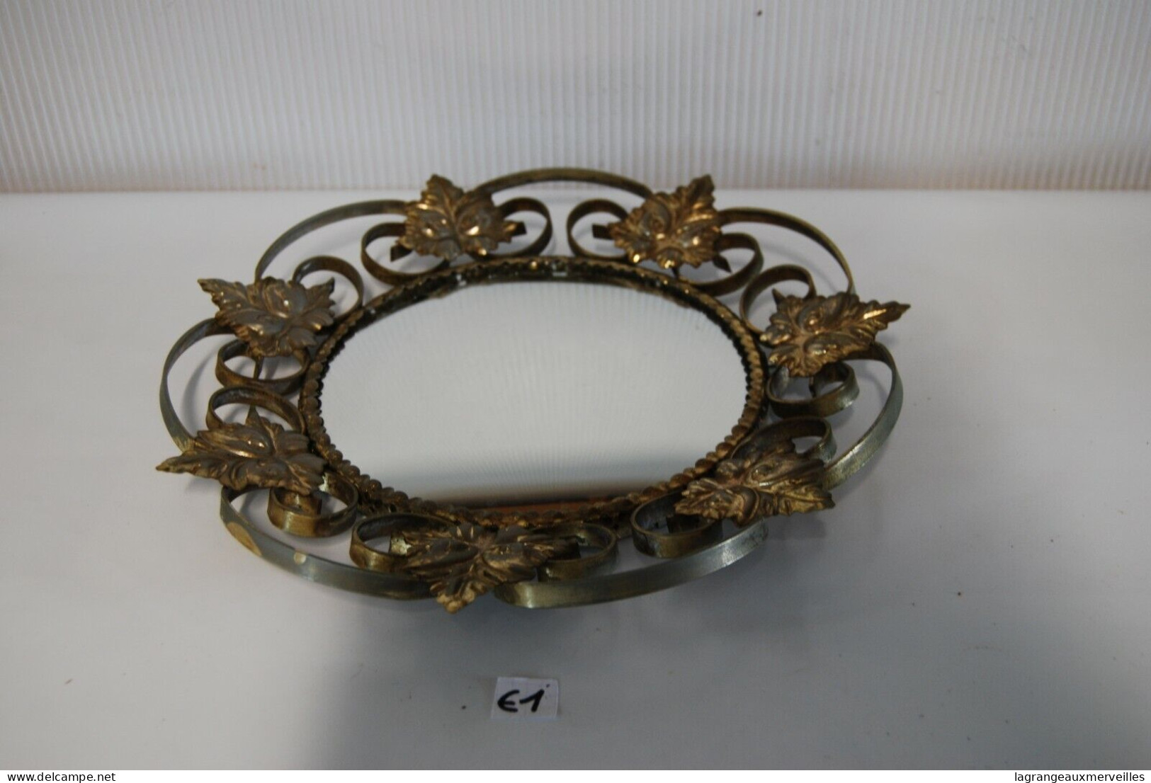 E1 Ancien Miroir En Métal - Style Baroque Français - Espejos