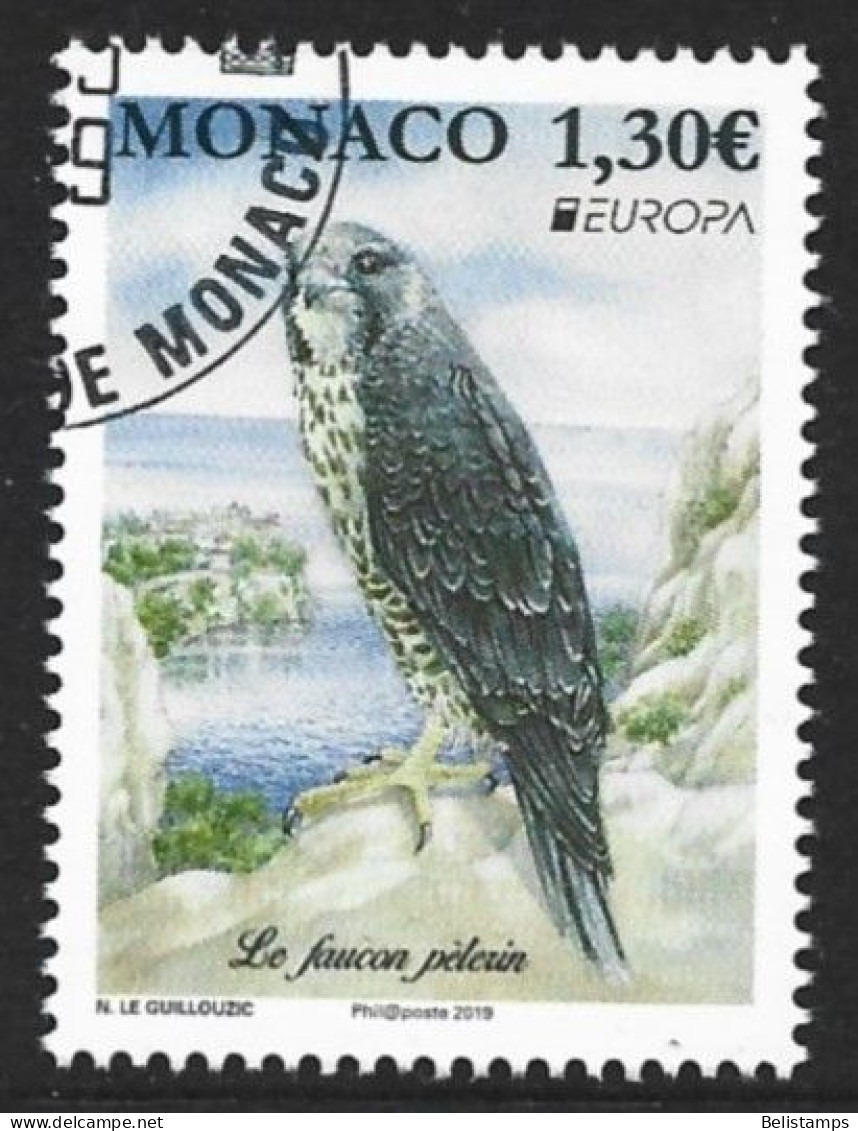 Monaco 2019. Scott #2971 (U) Peregrine Falcon  *Complete Issue* - Gebruikt