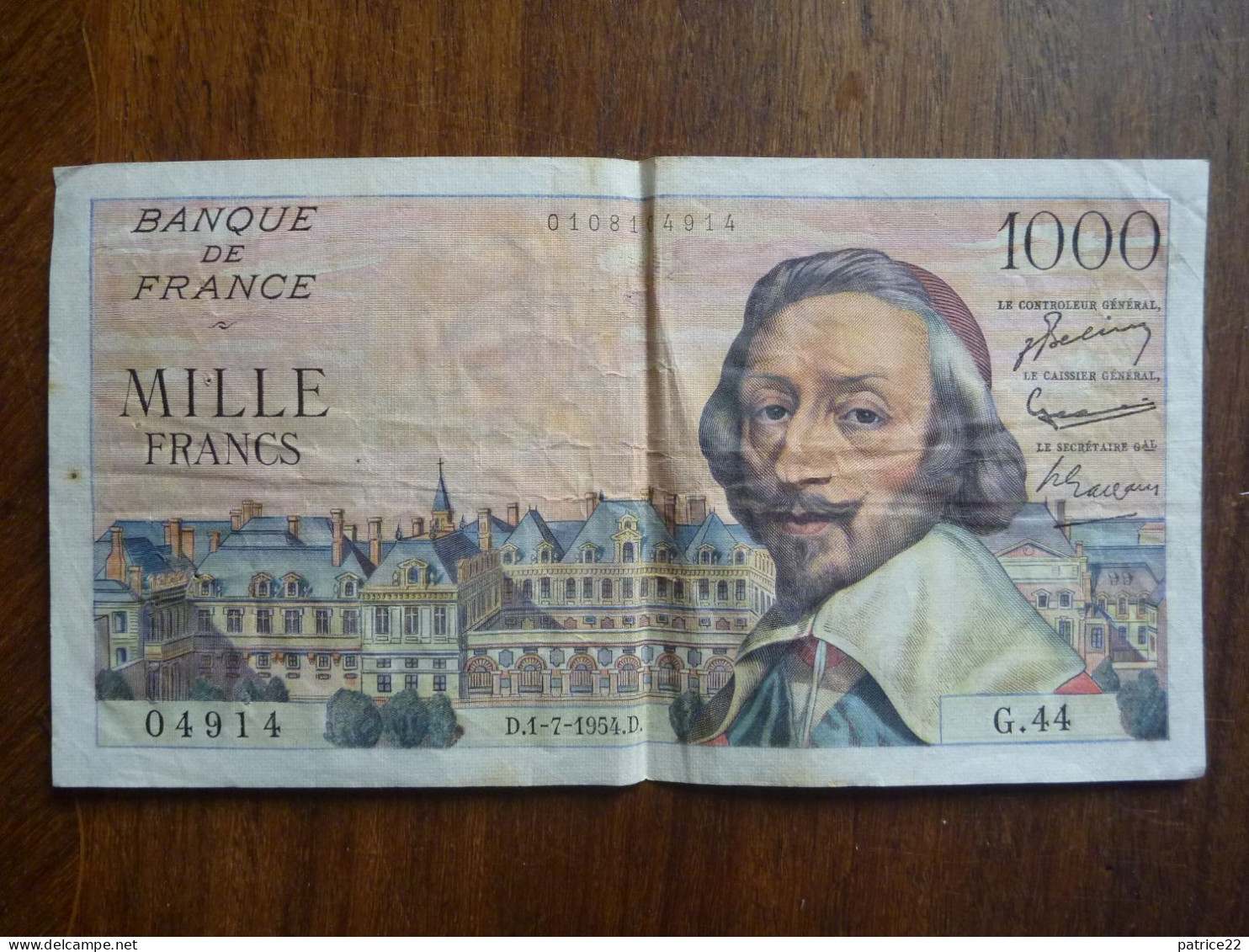 Billet De Banque En TBE - RICHELIEU 1000 FRANCS BANQUE DE FRANCE - 1 000 F 1953-1957 ''Richelieu''