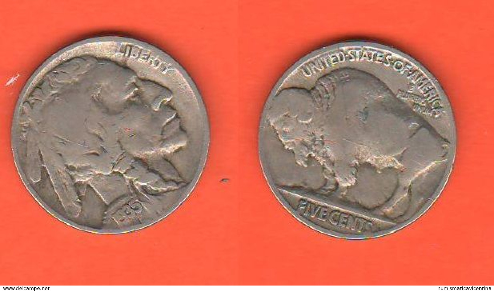 America Five Cents 1935 Indian Head Nickel USA Buffalo 5 Cents - 1913-1938: Buffalo