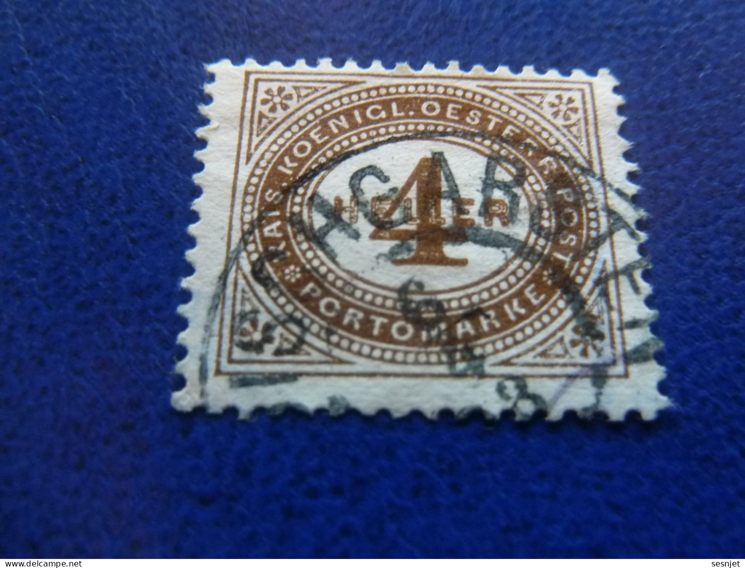 Republik Osterreich - Portomarke - Val 4 Heller - Brun - Oblitéré - Année 1907 - - Revenue Stamps