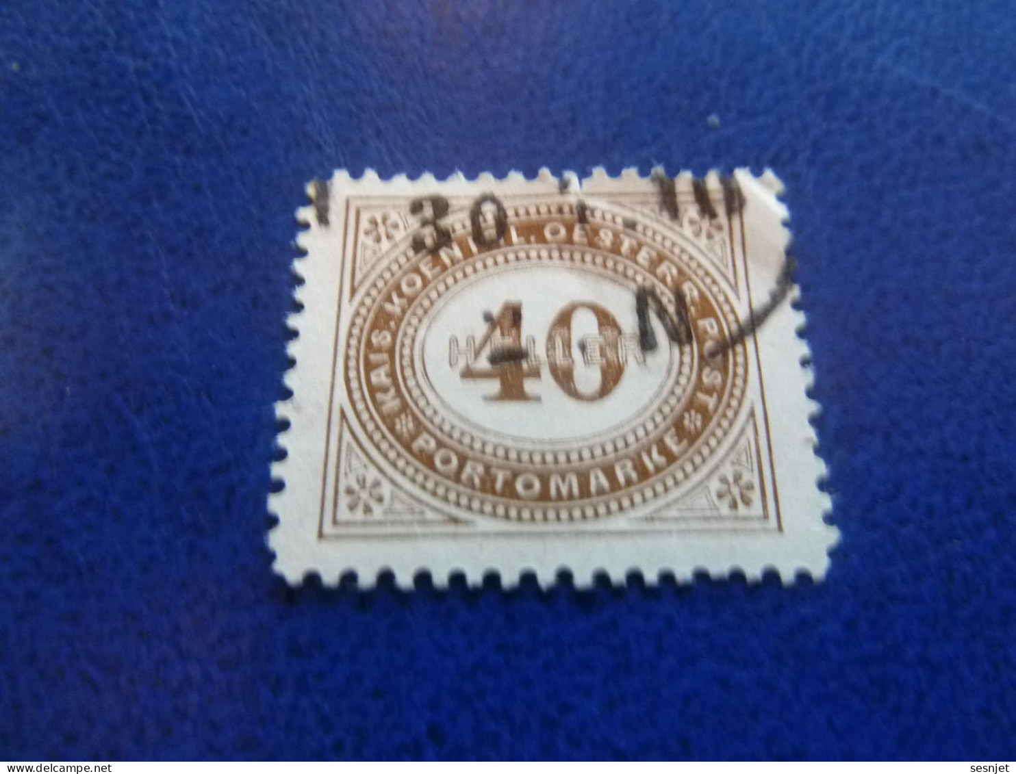 Republik Osterreich - Portomarke - Val 40 Heller - Brun - Oblitéré - Année 1910 - - Revenue Stamps