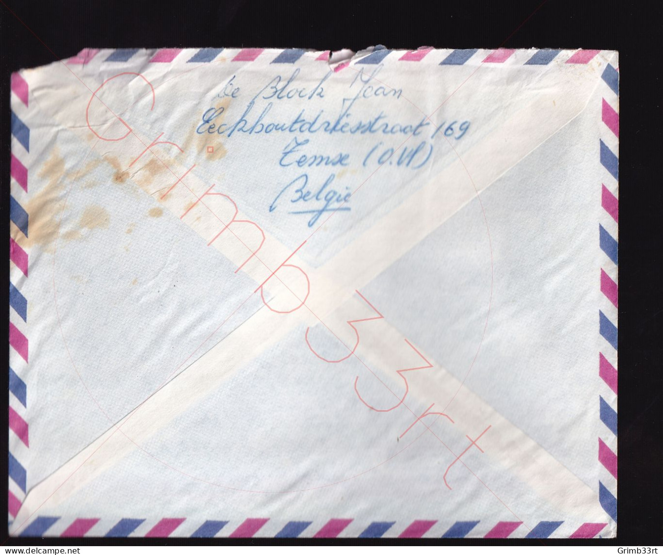 Belgique - Briefomslag Van Temse Naar New Orleans (USA) - PAR AVION - 22 November 1961 - Briefe U. Dokumente