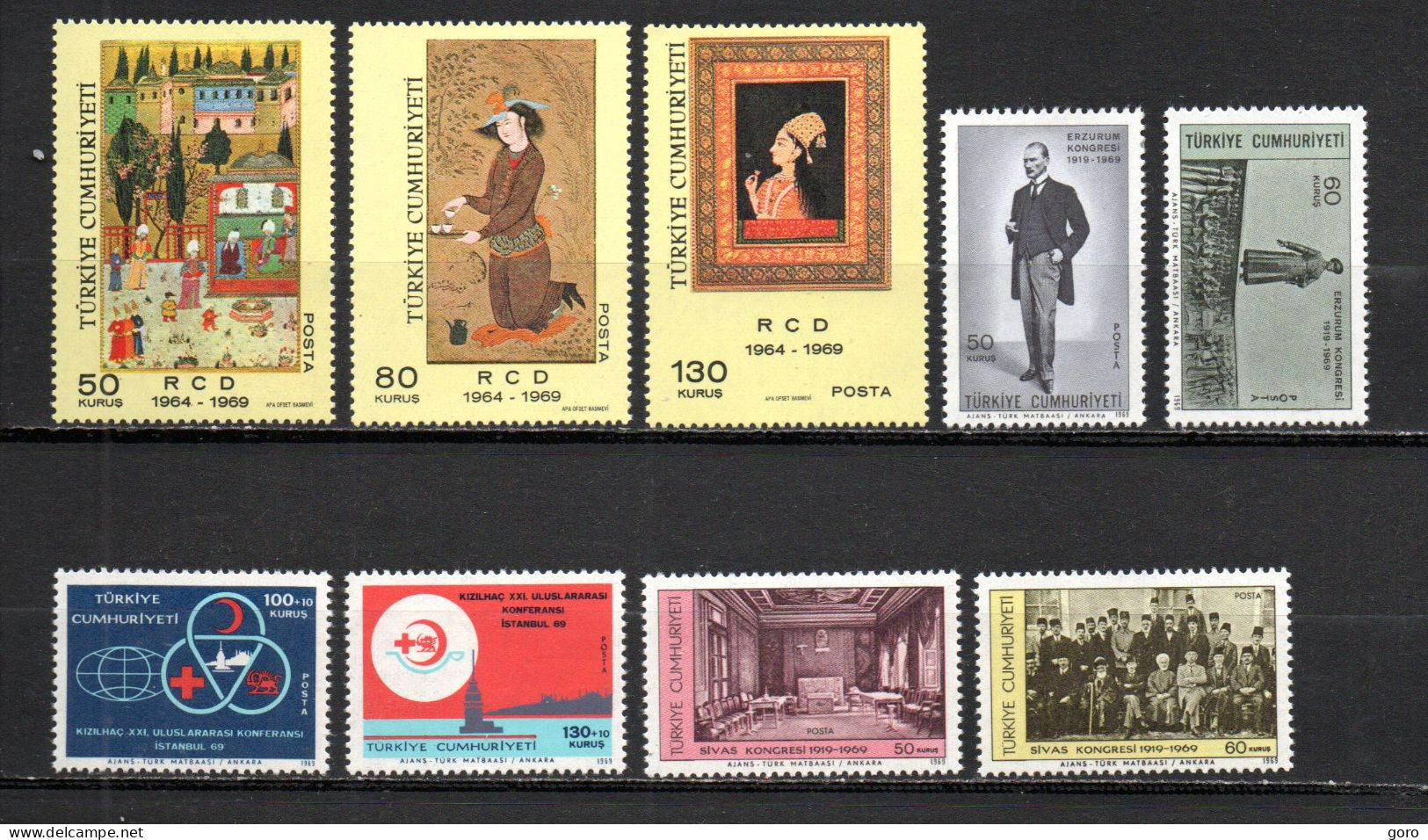 Turquía   1969  .-  Y&T   Nº   1911/1913-1914/1915-1916/1917-1918/1919   ** - Unused Stamps