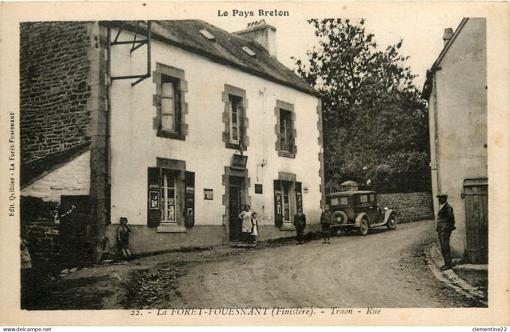 La Foret Fouesnant , Traon Rue   ( Scan Recto Et Verso ) - La Forêt-Fouesnant