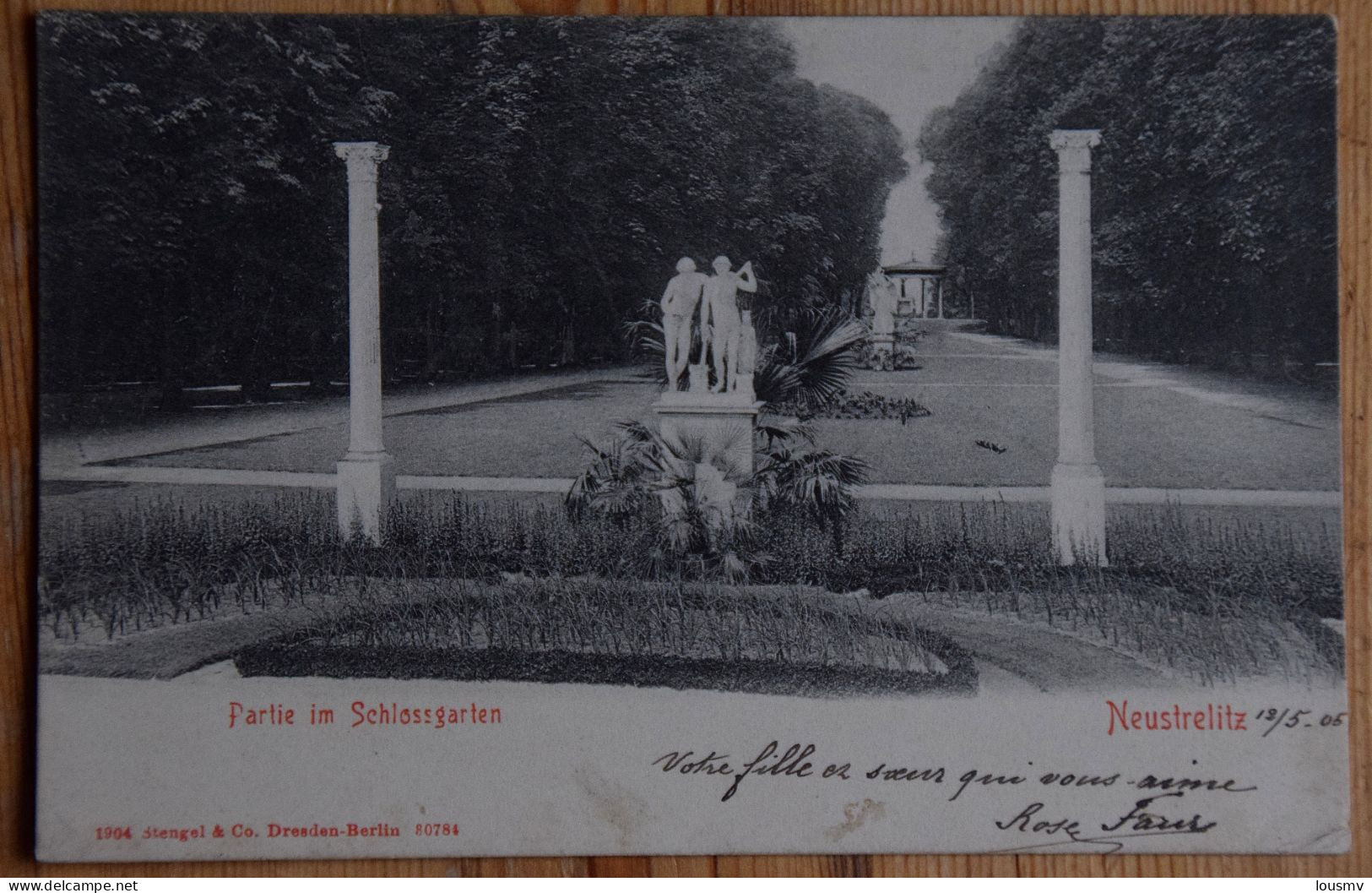 Neustrelitz - Partie Im Schlossgarten - Dos Simple 1905 - (n°28458) - Neustrelitz