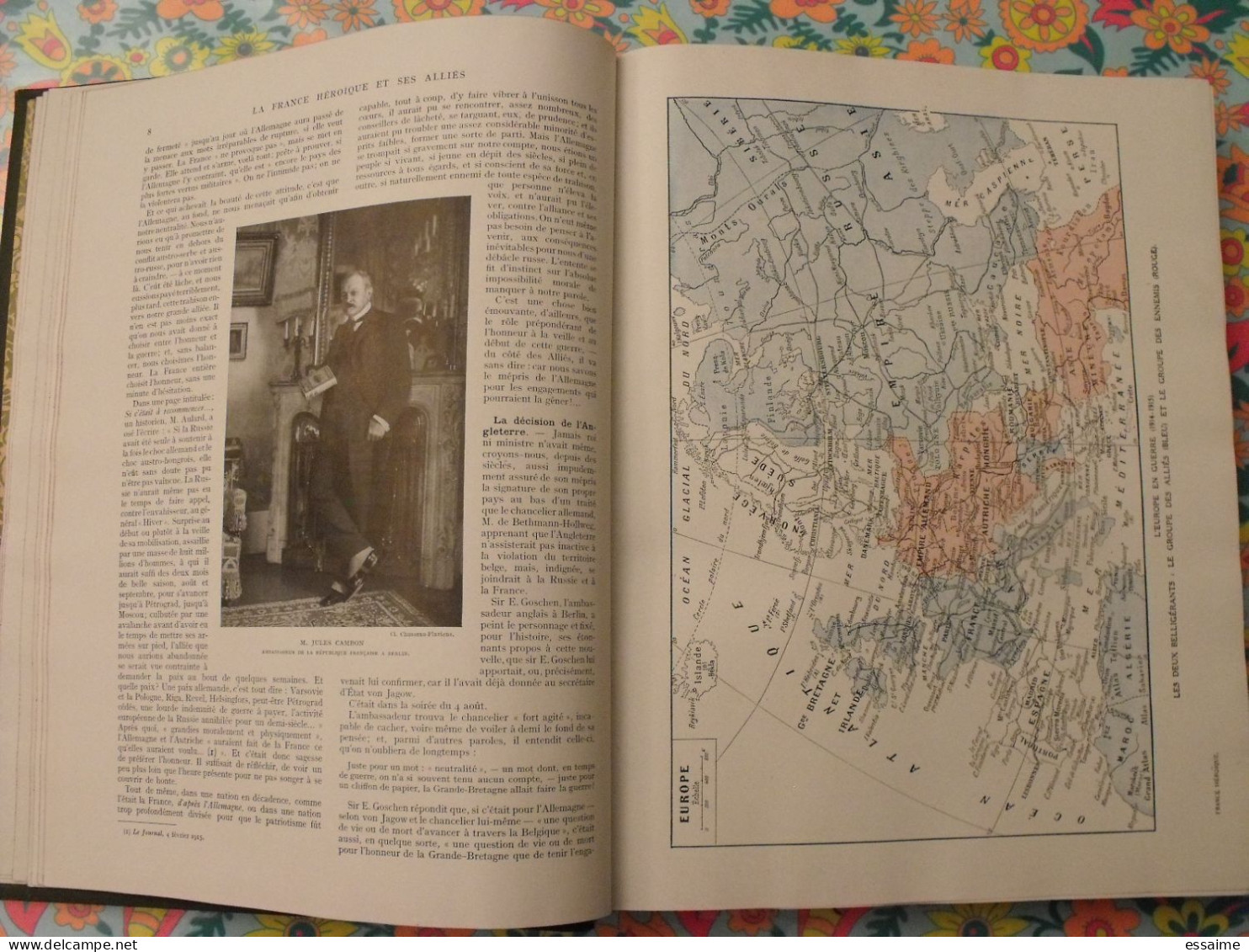 La France héroïque et ses alliés. Geffroy, Lumet, Lacour. deux tomes bien illustrés. Larousse 1916 & 1919. bel état