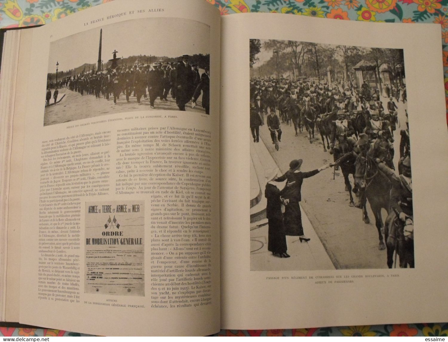 La France héroïque et ses alliés. Geffroy, Lumet, Lacour. deux tomes bien illustrés. Larousse 1916 & 1919. bel état