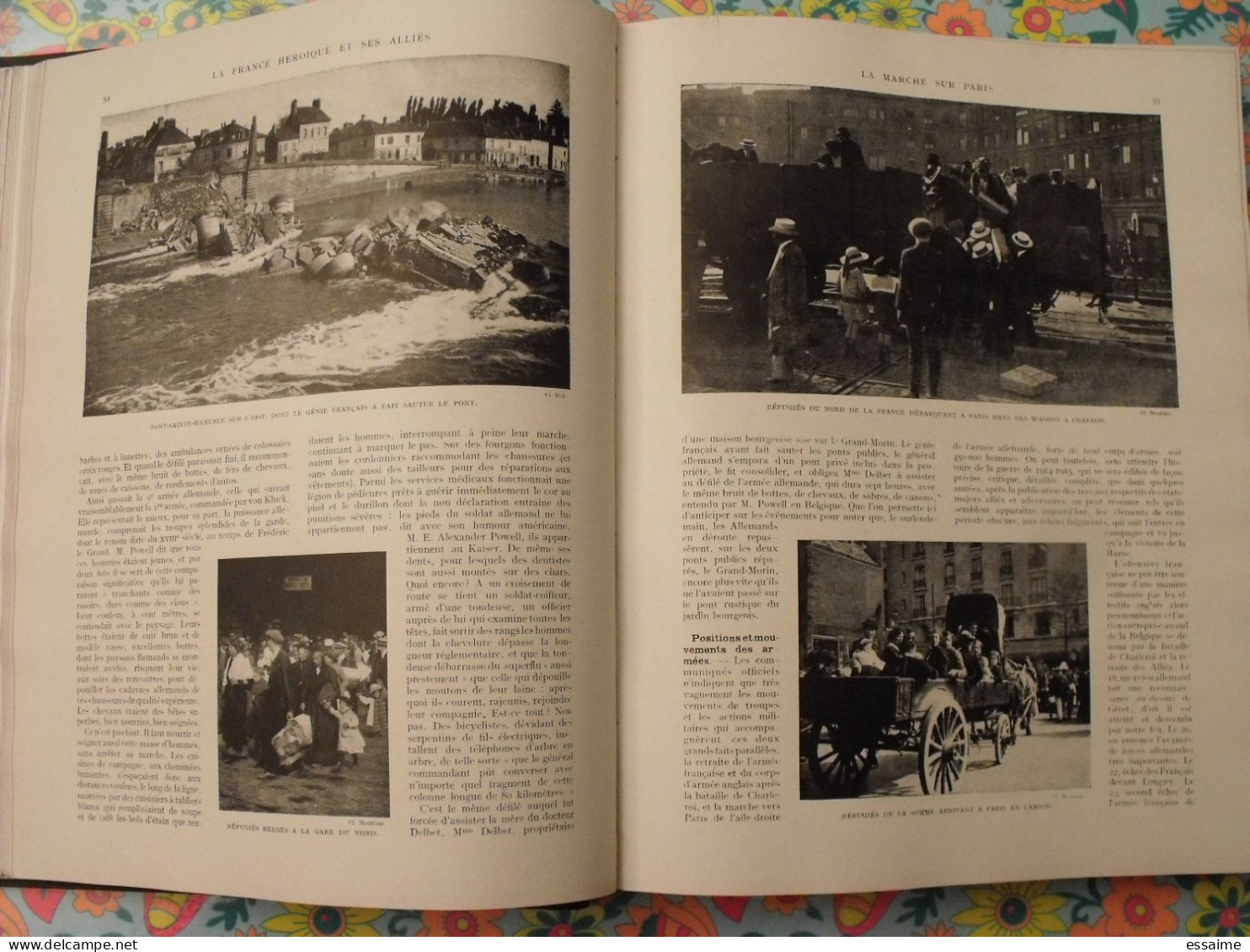 La France héroïque et ses alliés. Geffroy, Lumet, Lacour. deux tomes bien illustrés. Larousse 1916 & 1919. bel état