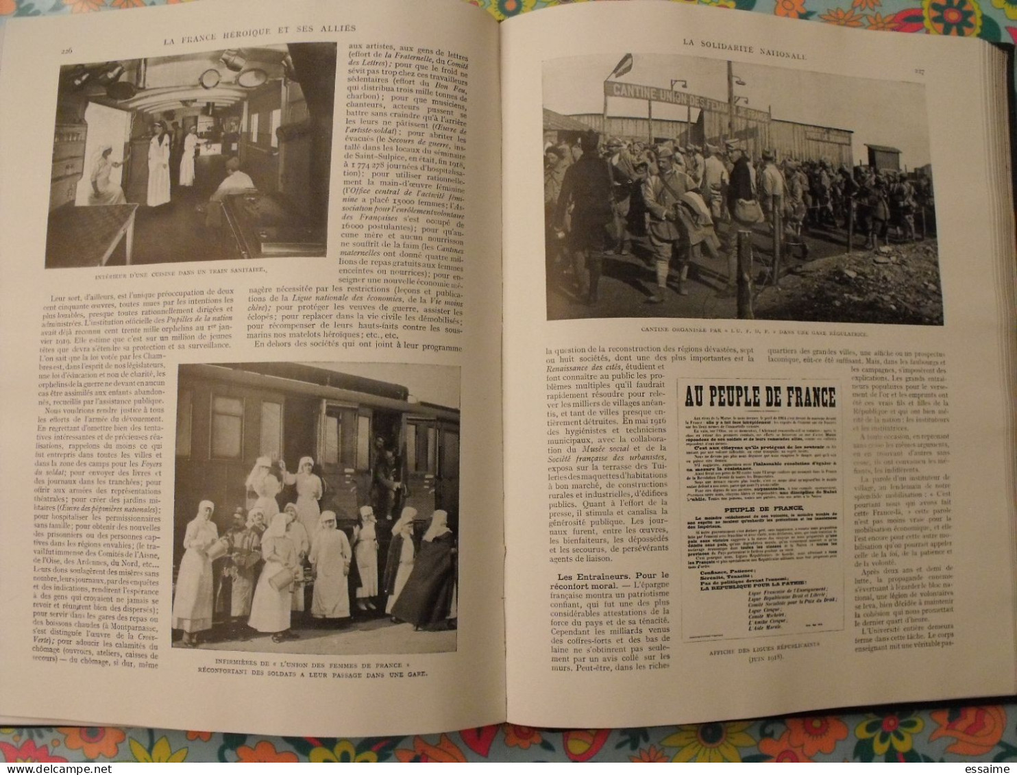 La France héroïque et ses alliés. Geffroy, Lumet, Lacour. deux tomes bien illustrés. Larousse 1916 & 1919. bel état