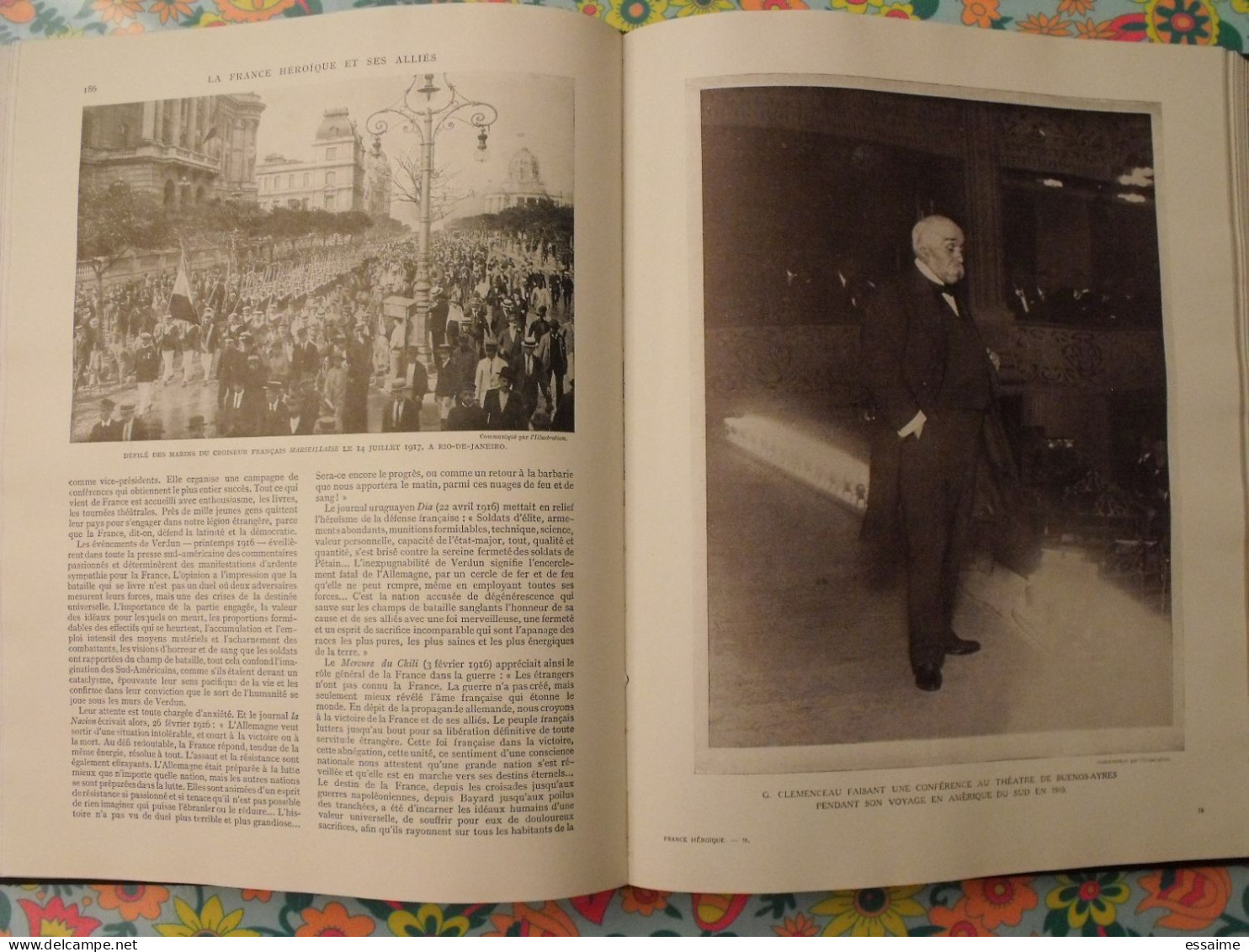 La France héroïque et ses alliés. Geffroy, Lumet, Lacour. deux tomes bien illustrés. Larousse 1916 & 1919. bel état